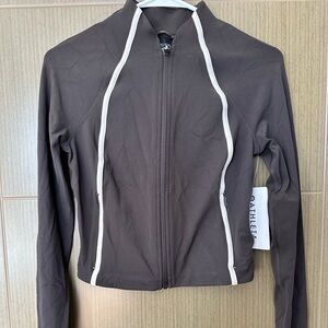NWT Athleta Crop Jacket with White Trim